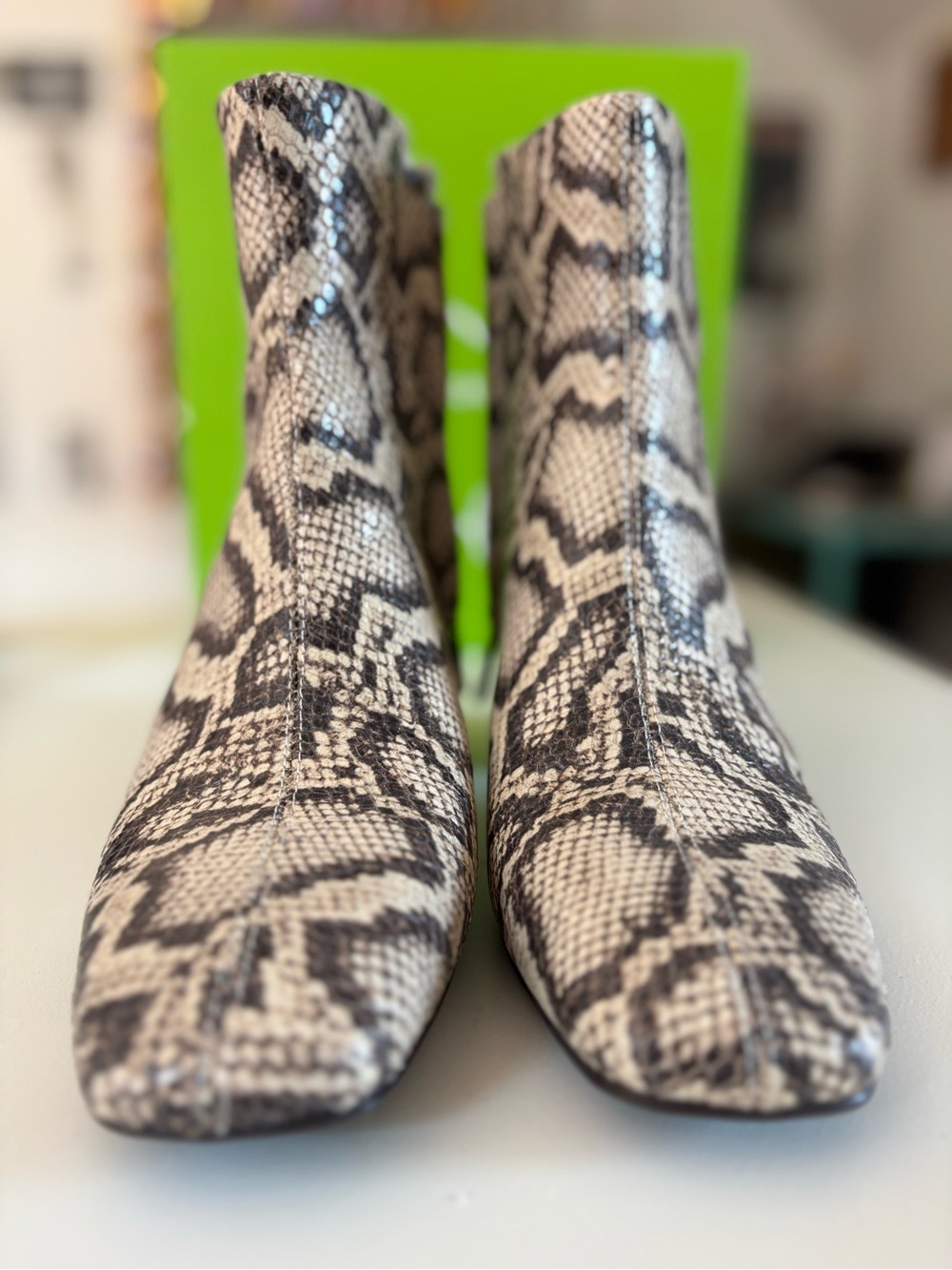 Sam Edelman Snake-Print Booties